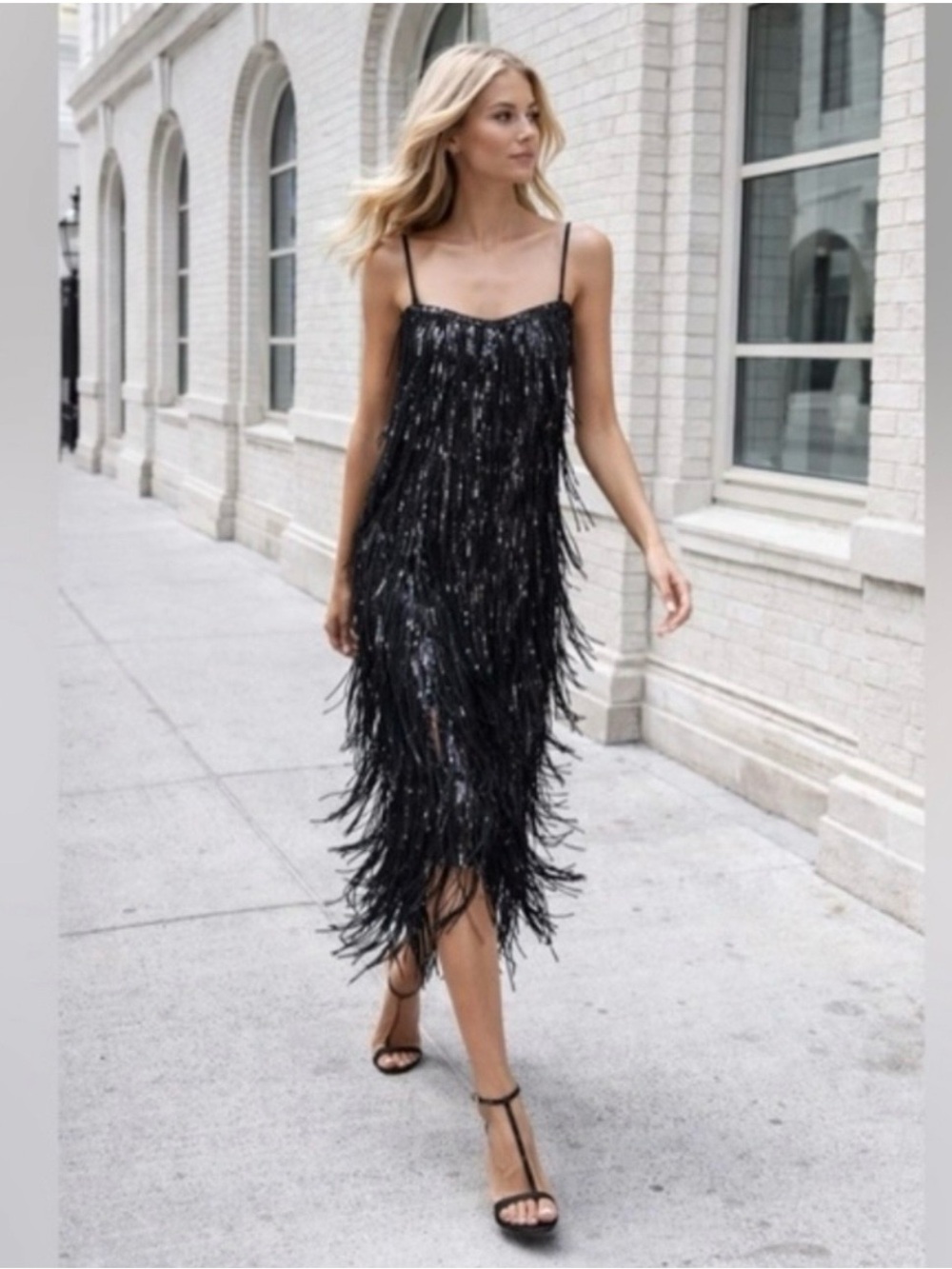 ZARA sequined fringe dress. ZW COLLECTION LIMITED EDITION.